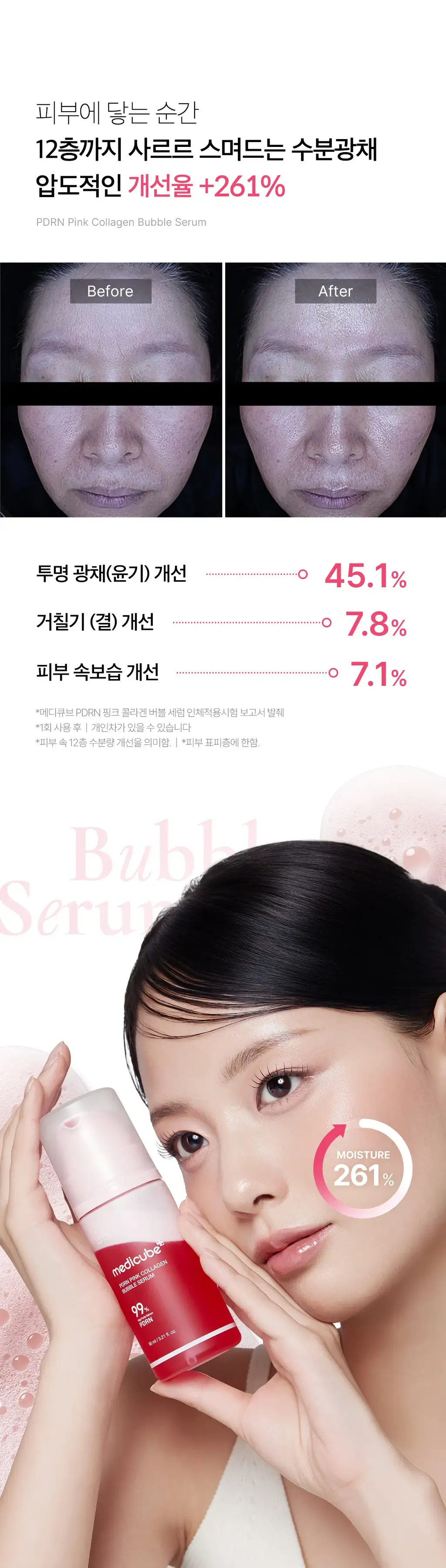 [청담샵화잘먹] 메디큐브 PDRN 핑크 콜라겐 버블 세럼 95ml 기획(+젤리브러쉬) 상세페이지 25